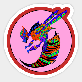 light bee in technicolor madness kaiju ecopop Sticker